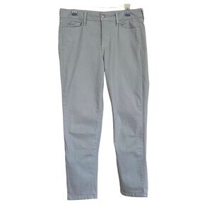 NYDJ Ankle Beige Khaki Denim Jeans Sz 10 Straight Slim Classic Lift Tuck Tech